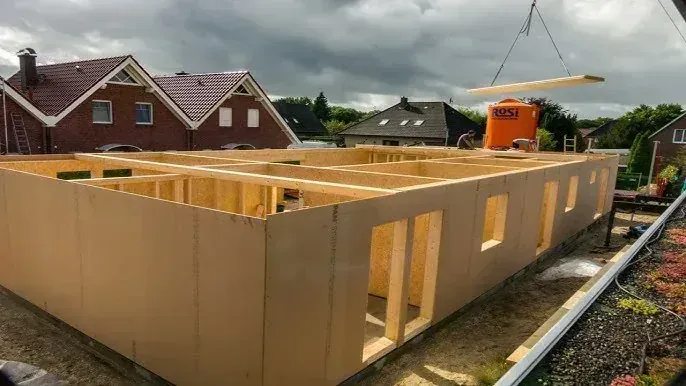 Holzrahmen Anbau Erneuerung Gebäudeerweiterung