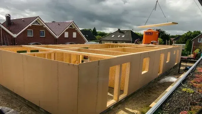 Holzrahmen Anbau Erneuerung Gebäudeerweiterung